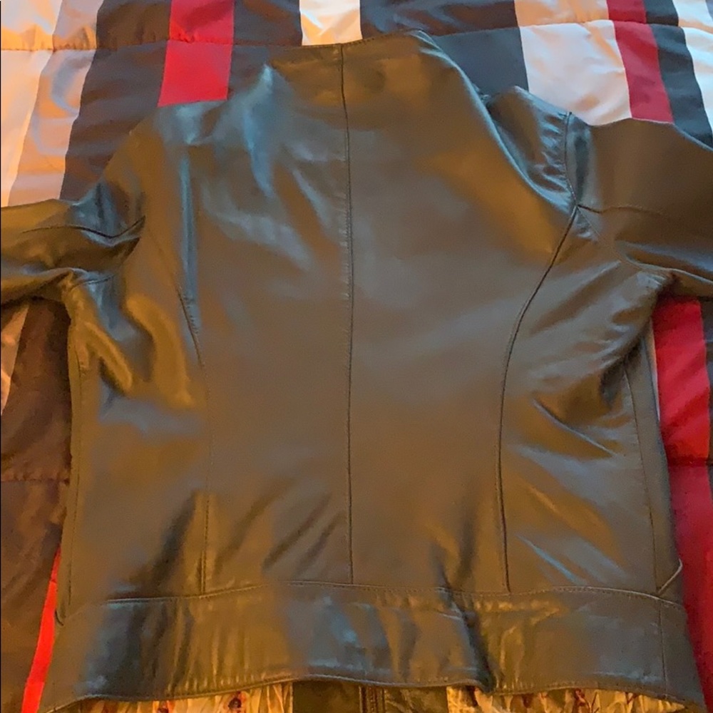 Gray Spring leather jacket - Picture 2 of 3